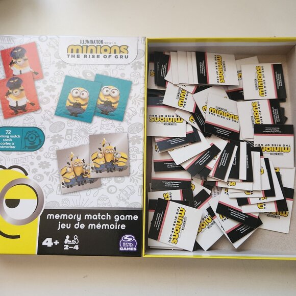 Minions The Rise Of Gru Memory Match Game For Kids 4+ 72 Cards 2-4 Players Spin - Picture 6 of 8